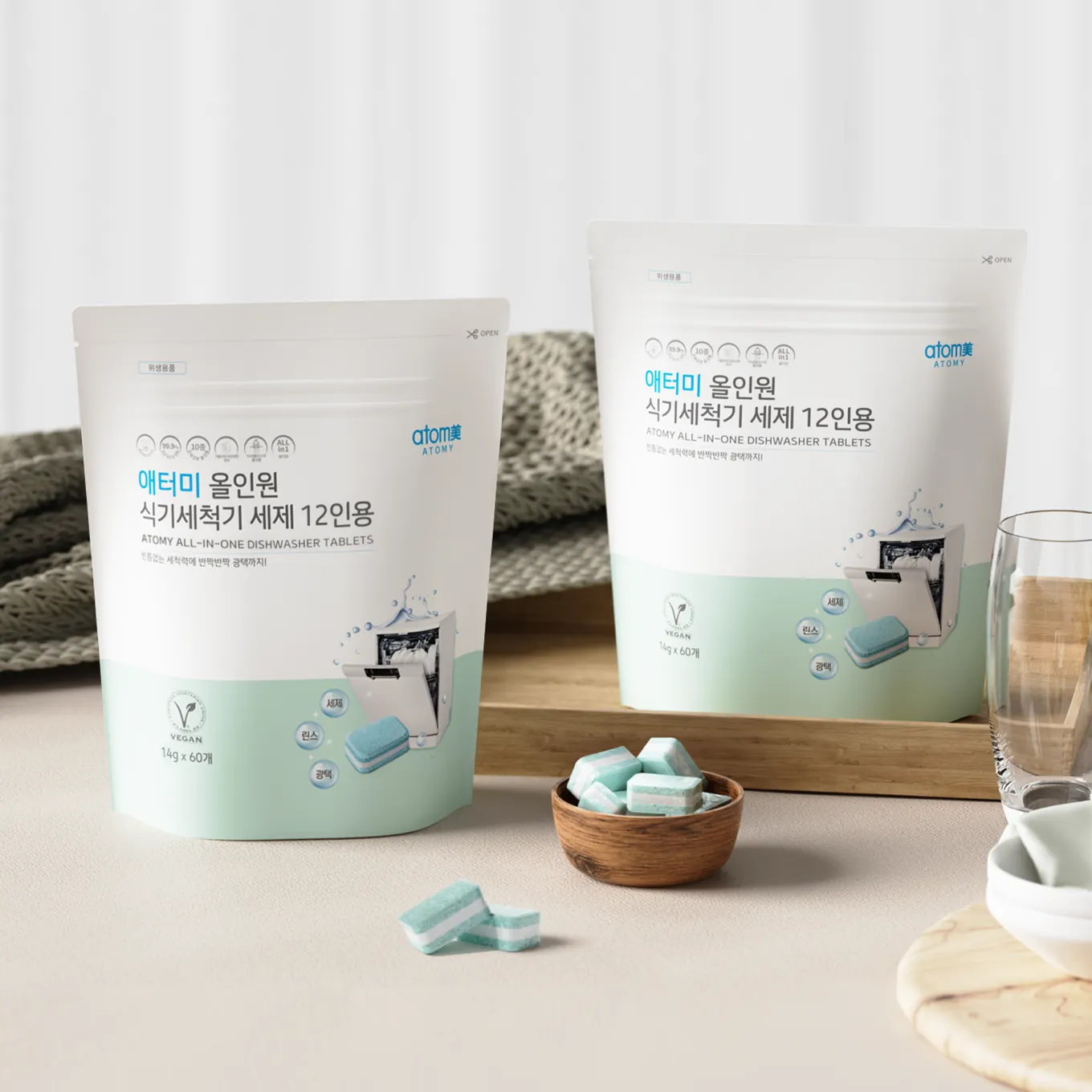 Таблетки для посудомоечной машины Атоми